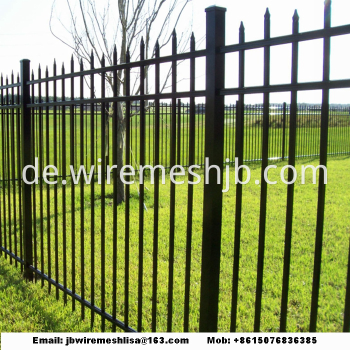 Black Color Zinc Steel Wrought Iron Fence